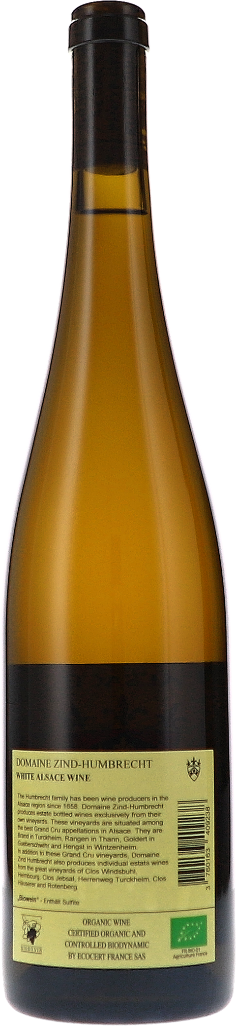 Zind-Humbrecht Pinot Gris Rotenberg 2021 BIO Rücketikett