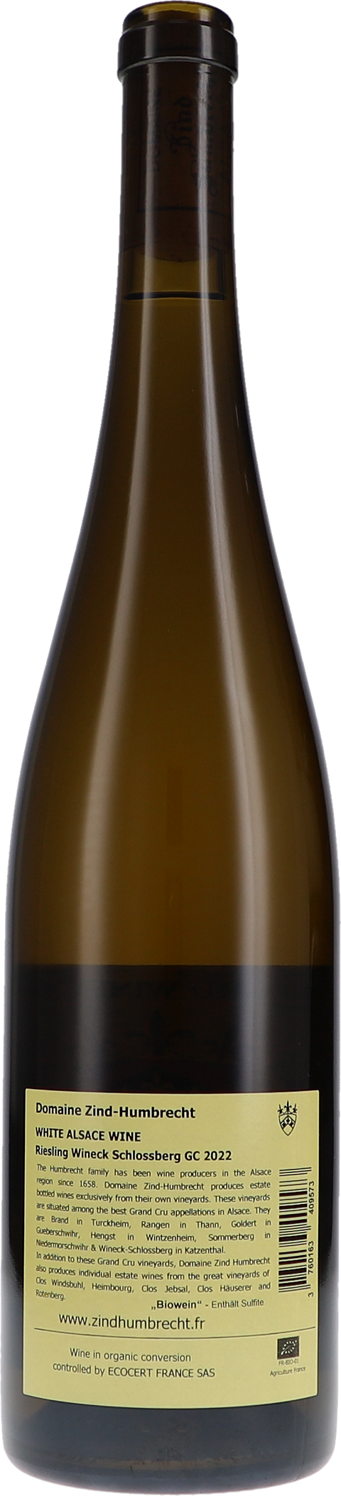Zind-Humbrecht Riesling Wineck-Schlossberg Grand Cru 2022