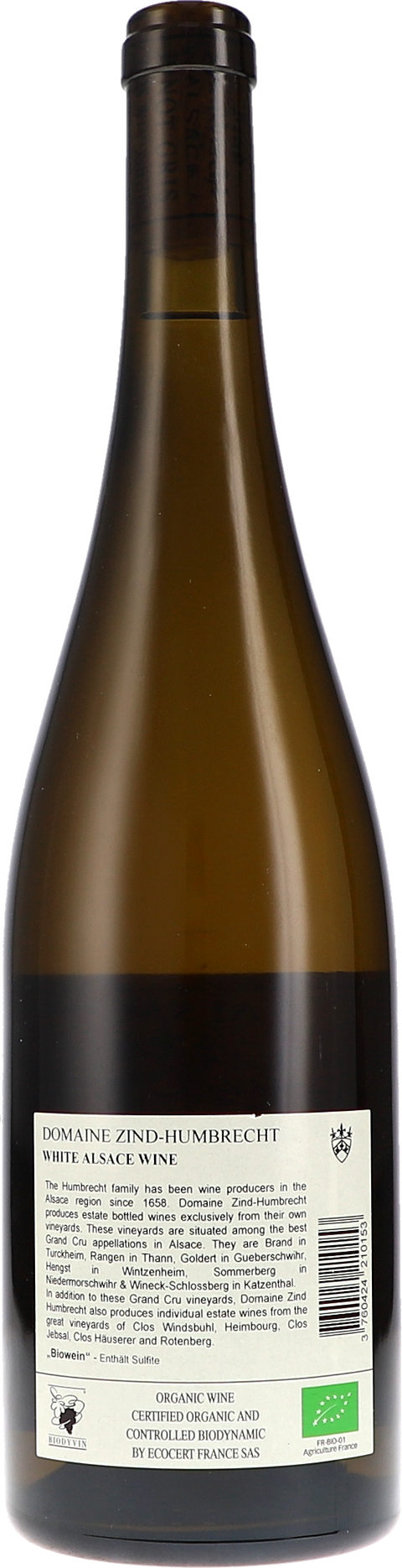 Zind-Humbrecht Pinot Gris Clos Windsbuhl 2023 BIO Rücketikett