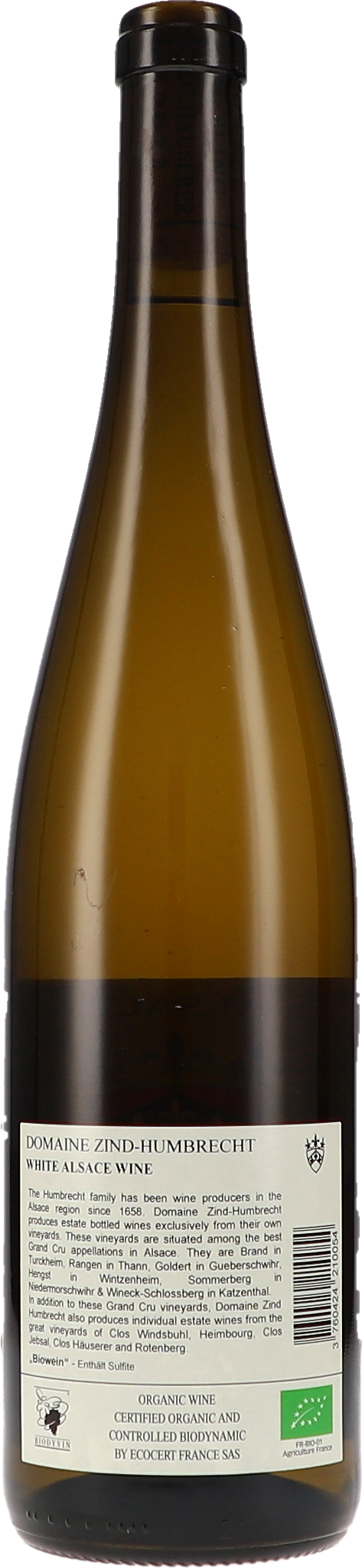 Zind-Humbrecht Riesling Clos Häuserer 2023 BIO Rücketikett