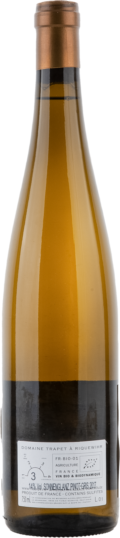 Trapet Alsace Pinot Gris Sonnenglanz Grand Cru 2017 BIO