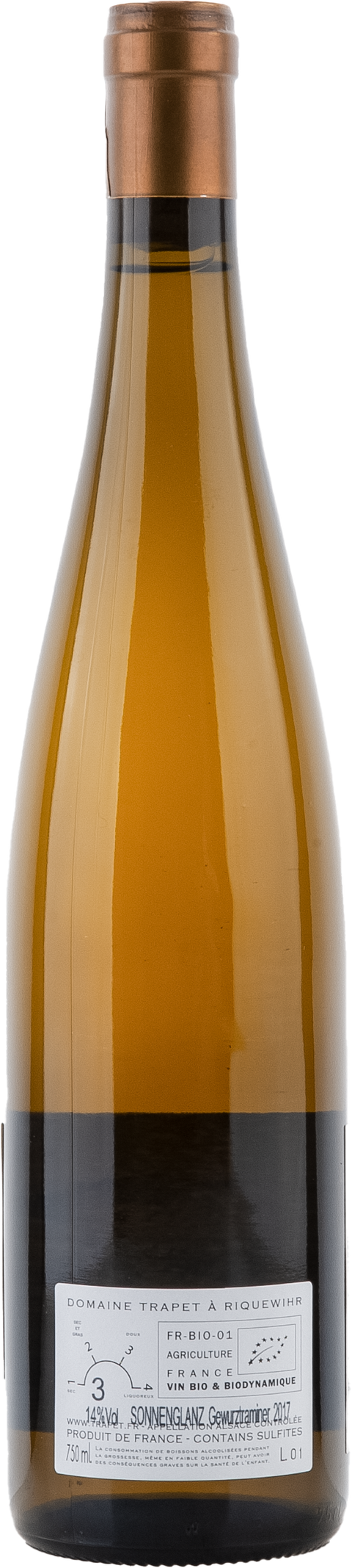 Trapet Alsace Gewürztraminer Sonnenglanz Grand Cru 2017 BIO
