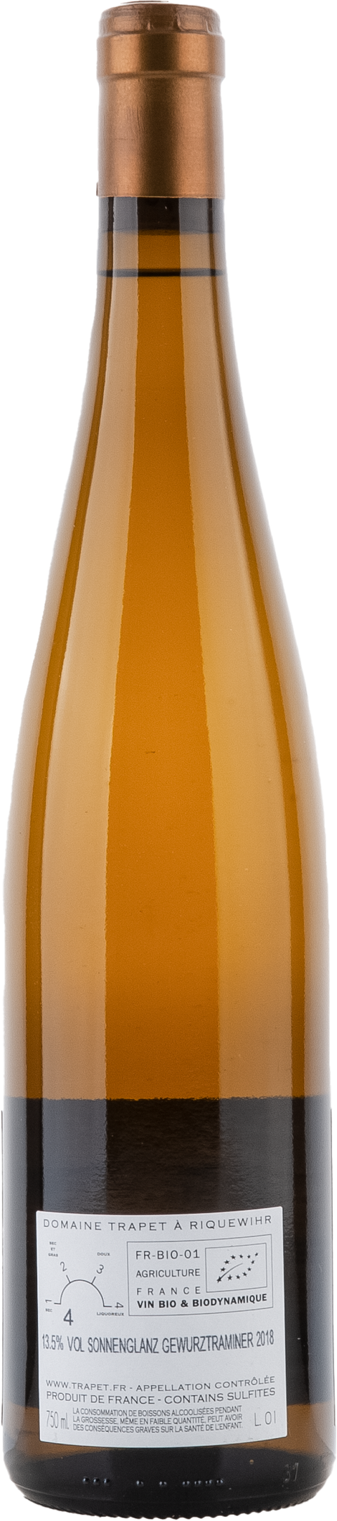 Trapet Alsace Gewürztraminer Sonnenglanz Grand Cru 2018 BIO