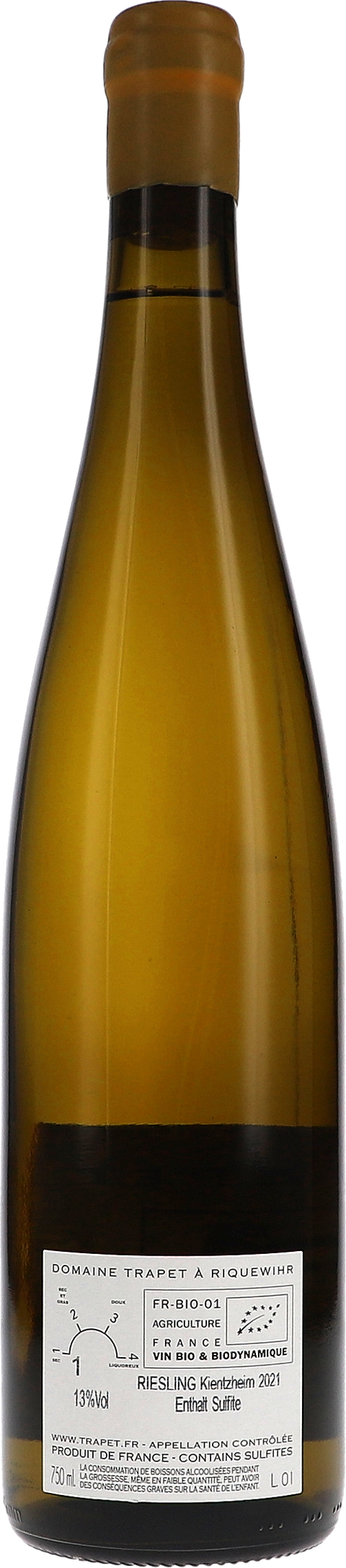 Trapet Alsace Riesling Kientzheim K.T.Z.M. 2021 BIO