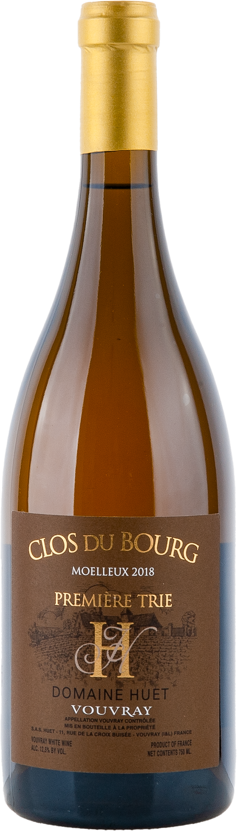 Huet Clos du Bourg Moelleux 1ère Trie  2018 BIO