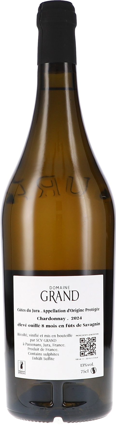 Grand Côtes du Jura, Chardonnay AOP 2024 Rücketikett