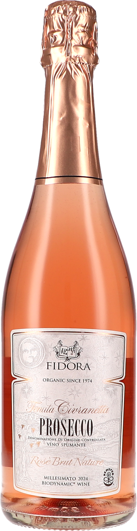 Fidora Civranetta Prosecco DOC Spumante Rosè Brut Nature 2024 BIO