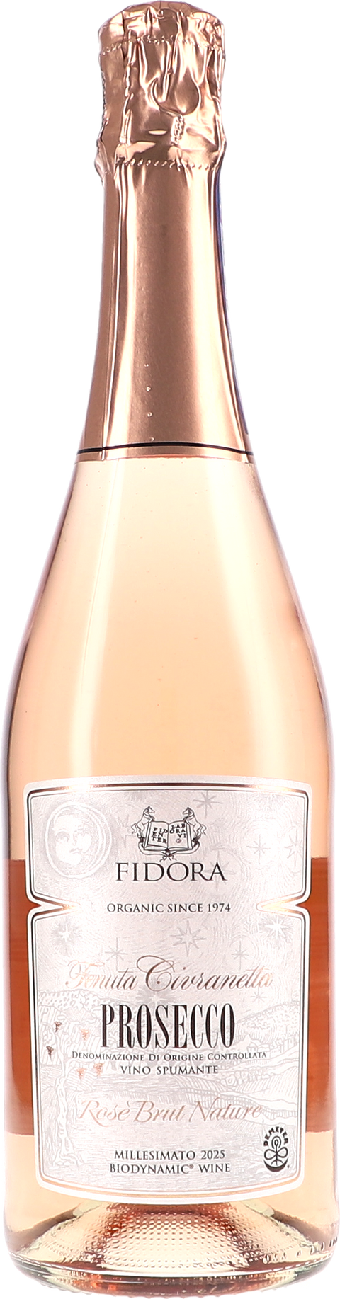 Fidora Civranetta Prosecco DOC Spumante Rosè Brut Nature 2025 BIO