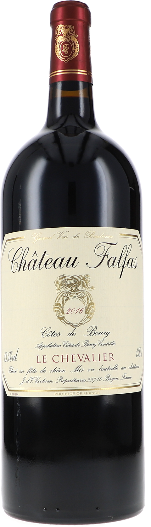 Château Falfas le Chevalier, Côtes de Bourg AOC 2016 1,5L BIO