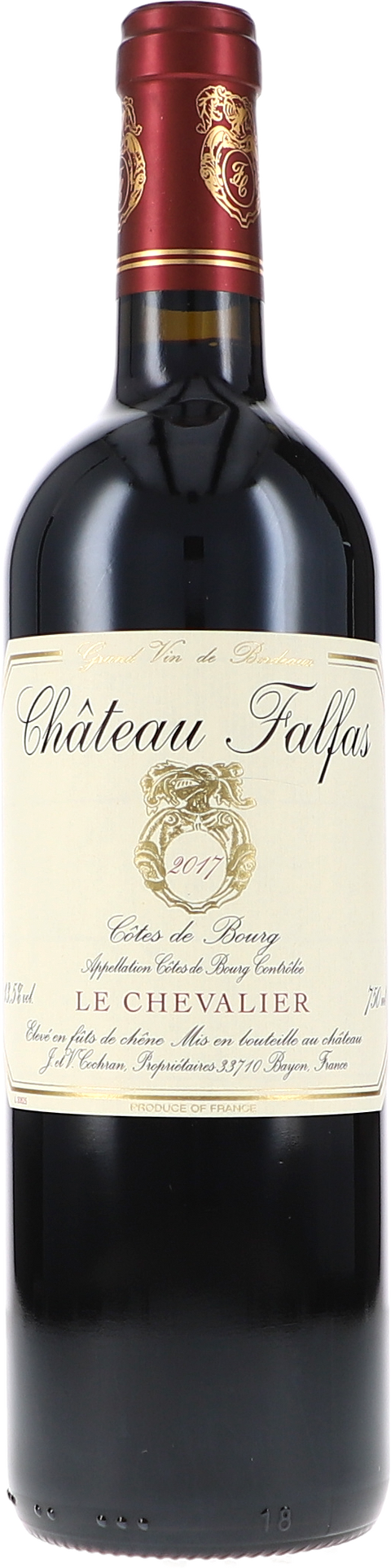 Château Falfas le Chevalier, Côtes de Bourg AOC 2017 BIO