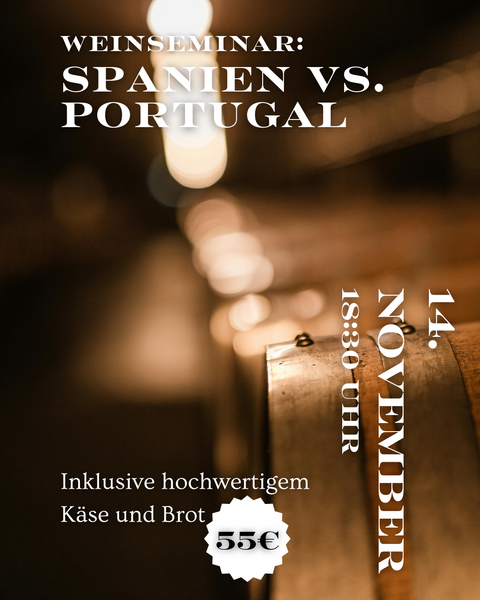 Weinabend: Spanien vs. Portugal am 14.11.2025