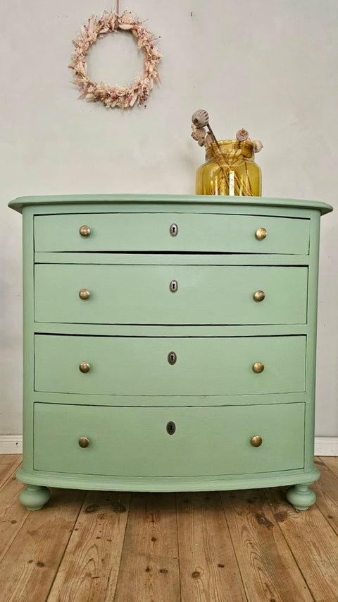 Dänische Vintage Kommode | Kreidefarbe Ginkgo (grün) - Weingärtners Genusshandwerk