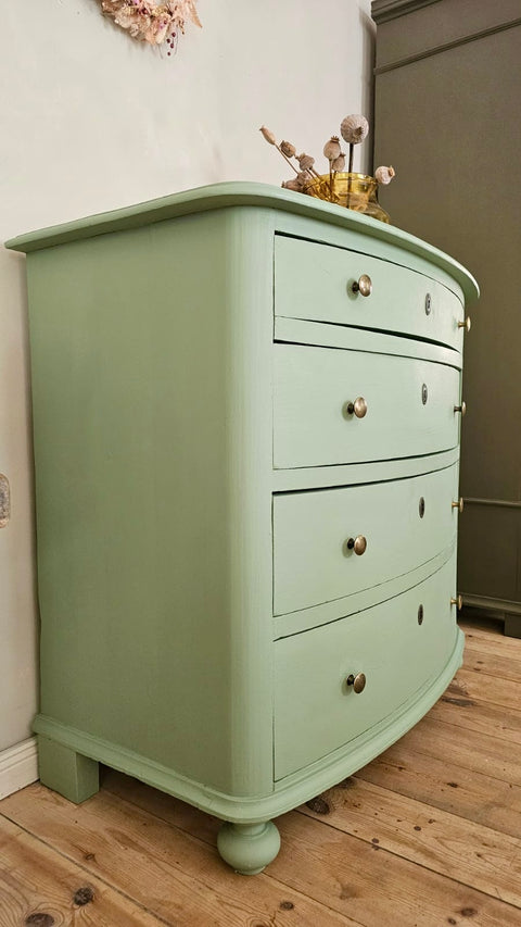 Dänische Vintage Kommode | Kreidefarbe Ginkgo (grün) - Weingärtners Genusshandwerk