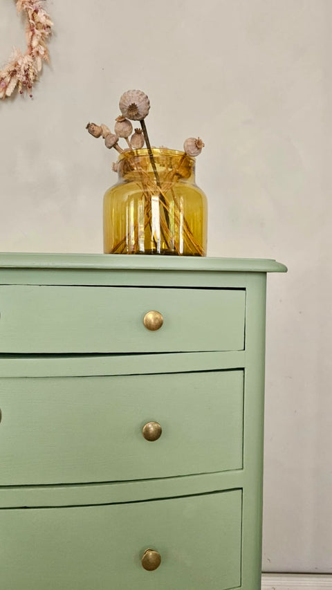 Dänische Vintage Kommode | Kreidefarbe Ginkgo (grün)