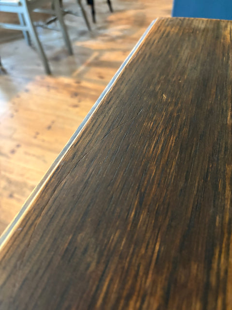 Dänischer Vintage Beistelltisch/Konsolentisch | Kreidefarbe Midnight Black (schwarz)