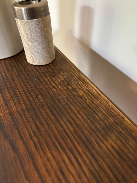 Dänischer Vintage Beistelltisch/Konsolentisch | Kreidefarbe Midnight Black (schwarz)
