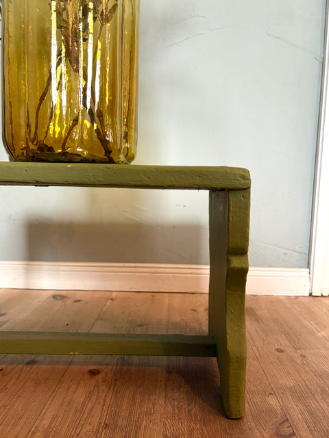 Vintage-Holzschemel – Matcha (grün)
