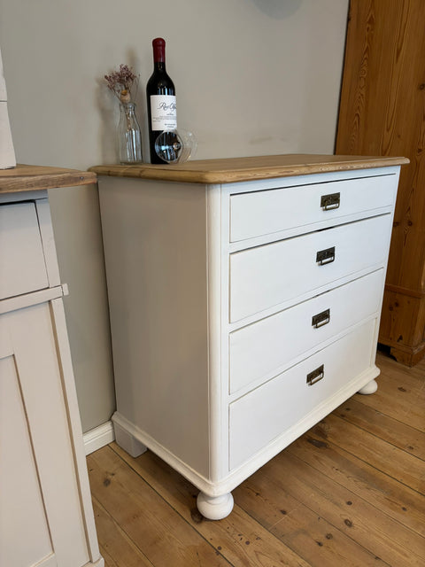 Antike Vintage Kommode | Kreidefarbe Wool Blanket Beige (graubeige)