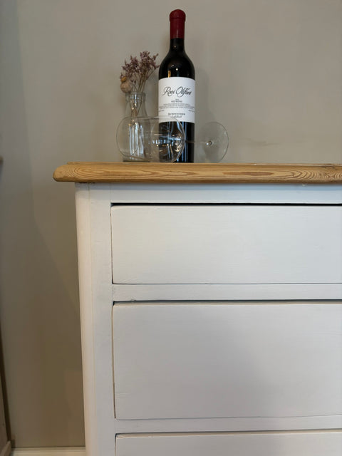 Antike Vintage Kommode | Kreidefarbe Wool Blanket Beige (graubeige)