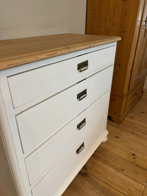 Antike Vintage Kommode | Kreidefarbe Wool Blanket Beige (graubeige)