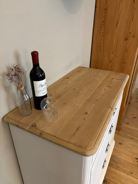 Antike Vintage Kommode | Kreidefarbe Wool Blanket Beige (graubeige)