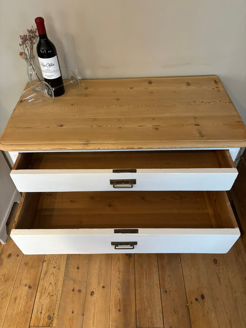 Antike Vintage Kommode | Kreidefarbe Wool Blanket Beige (graubeige)