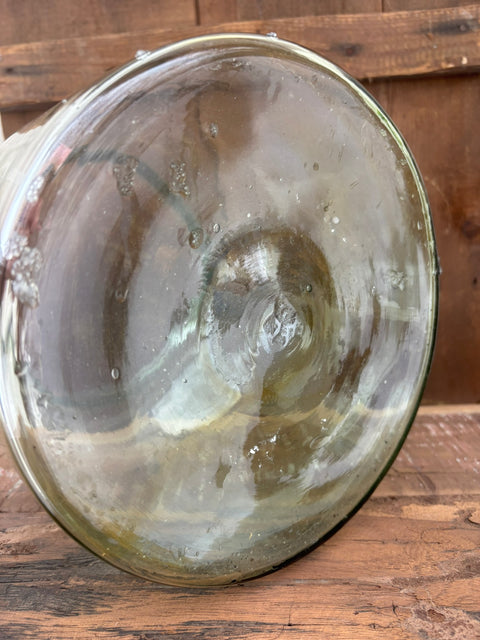 Mundgeblasene Glasvase transparent – dekorative glatte Vintage Vase - Weingärtners Genusshandwerk