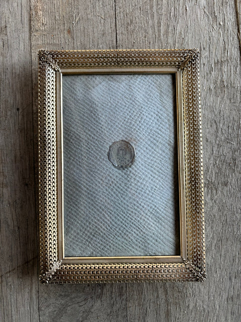 Vintage Bilderrahmen Gold mit durchbrochenem Rahmen (12 x 17 cm) (#11) - Weingärtners Genusshandwerk