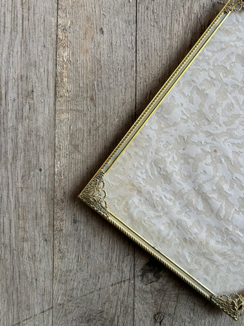 Vintage Bilderrahmen Gold mit Textureinleger (16,5 x 22 cm) (#12) - Weingärtners Genusshandwerk