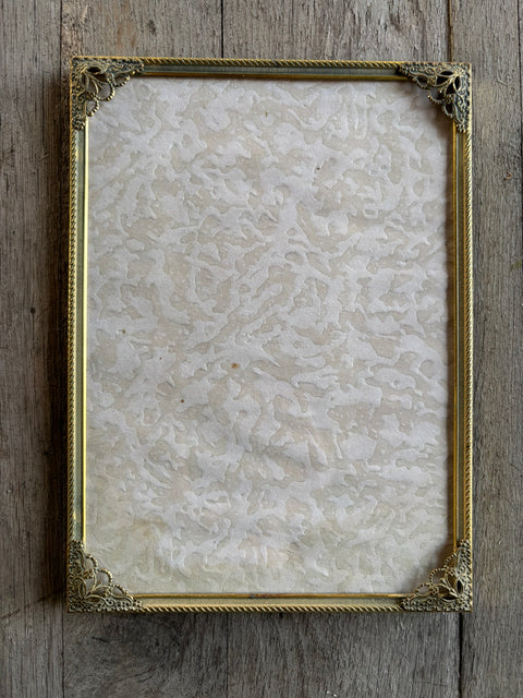 Vintage Bilderrahmen Gold mit Textureinleger (16,5 x 22 cm) (#12) - Weingärtners Genusshandwerk