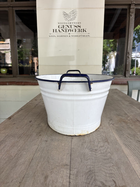 Alte Emaille Wanne Weiß | Vintage Pflanzwanne