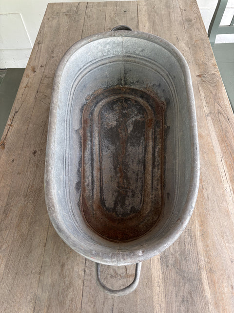 Alte Zinkwanne | Vintage Pflanzwanne | 88 cm