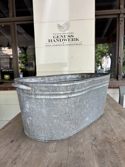 Alte Zinkwanne | Vintage Pflanzwanne | 79 cm