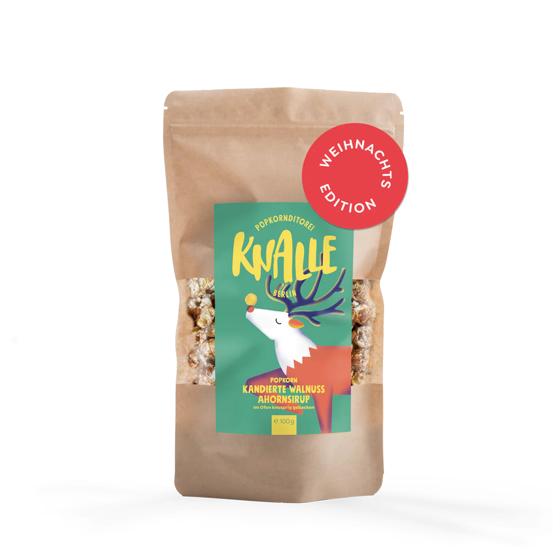 Knalle Kandierte Walnuss Ahornsirup Popcorn – saisonal limitiert Popcorn 100g