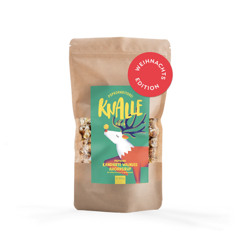 Knalle Kandierte Walnuss Ahornsirup Popcorn – saisonal limitiert Popcorn 100g