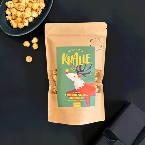 Knalle Kandierte Walnuss Ahornsirup Popcorn – saisonal limitiert Popcorn 100g
