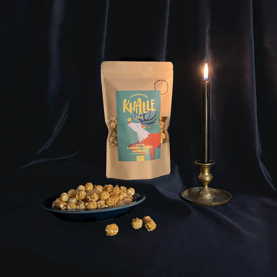 Knalle Kandierte Walnuss Ahornsirup Popcorn – saisonal limitiert Popcorn 100g
