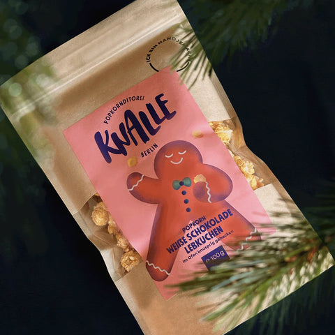 Knalle Weiße Schokolade Lebkuchen Popcorn - Saisonal limitiert 100g
