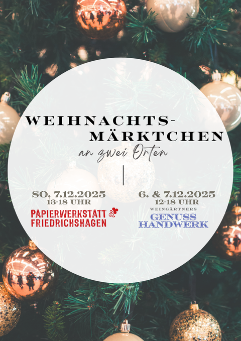 Weihnachtsmarkt am 2. Advent – Genuss, Kunst & Gemeinschaft am 6. Und 7. Dezember 2025