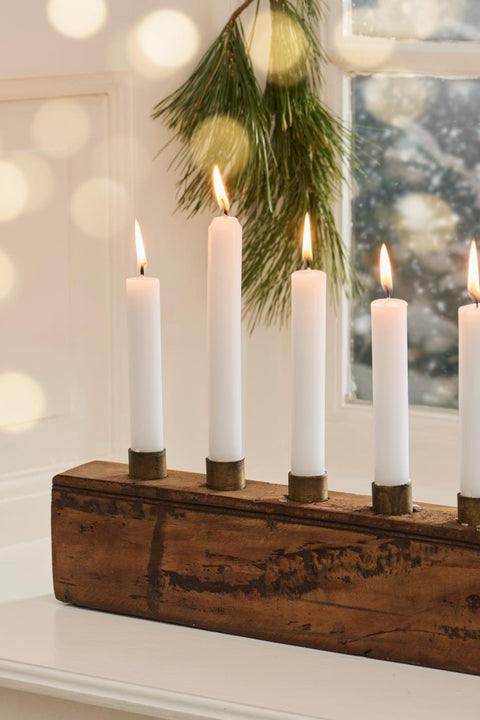 Ib Laursen Kerzenhalter Unika aus Holz für zehn Ø2,2cm Kerzen - Weingärtners Genusshandwerk