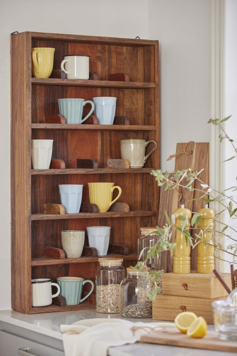 Ib Laursen Steingut Becher Dunes für Küche und Tisch, handgefertigter Becher mit dunesfarbenem Design und natürlicher Textur