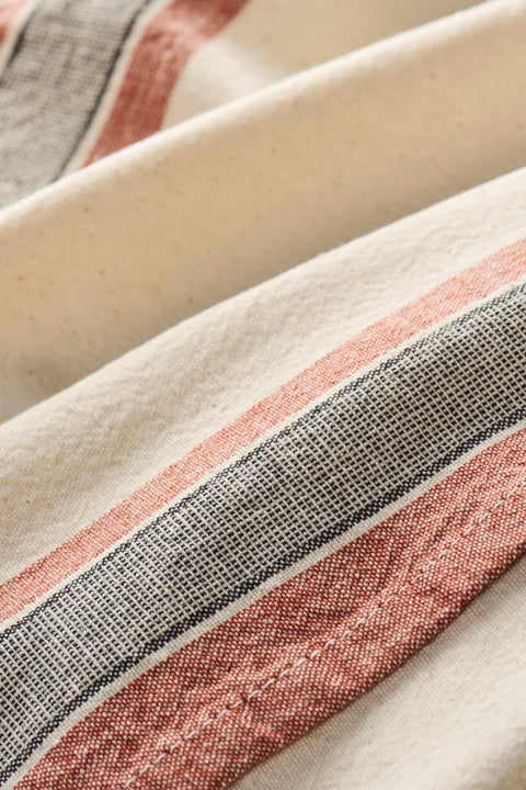Ib Laursen Geschirrtuch Walter natur mit rostfarbenen und grauen Streifen (50x70cm) - Weingärtners Genusshandwerk