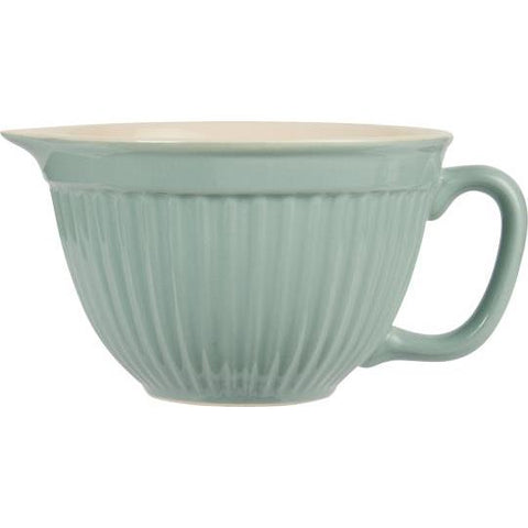 Ib Laursen Mynte® Rührschüssel, große Keramikschüssel in Weiß, ideal für Küche und Tisch, Maße 24x18x12 cm