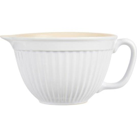 Ib Laursen Rührschüssel aus der Mynte®-Serie, 24 cm lang, für Küche und Tisch, aus Keramik in weißem Design
