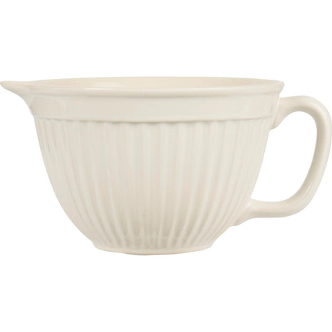 Rührschüssel aus der Ib Laursen Mynte®-Serie, Keramik, 24 cm lang, für Küche und Tisch, in weißem Design.