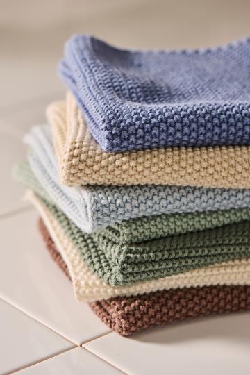 Stoffspüllappen aus der Ib Laursen Mynte®-Serie, staubig grün, 25x25 cm, weiche Textilien für die Küche