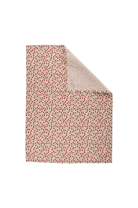 Bio-Geschirrtuch VINTAGE GARDEN von Tranquillo aus GOTS-zertifizierter Baumwolle, mit Blumenmuster und weicher Textur.