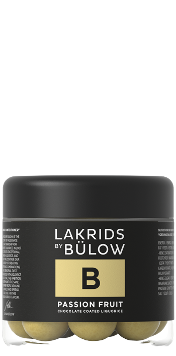 Lakrids by Bülow B - Lakritz in Passionsfrucht-Schokohülle 125g - Weingärtners Genusshandwerk