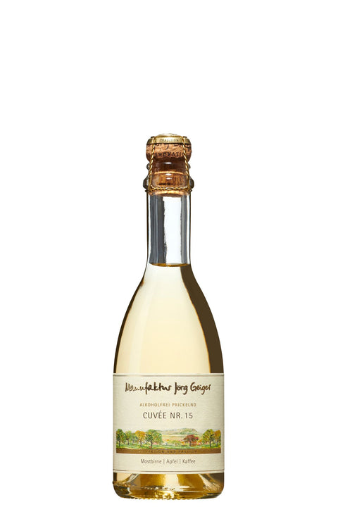 Manufaktur Jörg Geiger PriSecco "Cuvée Nr. 15"  Mostbirne | Apfel & Kaffee - Alkoholfrei 0,375l - Weingärtners Genusshandwerk