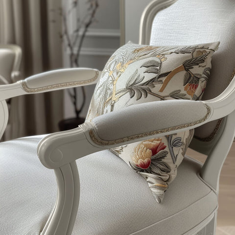Weiche beige Kreidefarbe von CosyColours by MissPompadour auf einer Holzoberfläche, ideal für Möbelrenovierung und kreative Projekte.